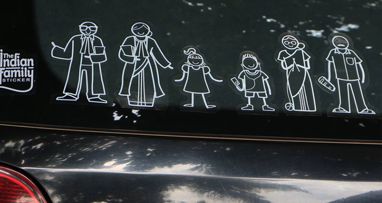 the indian family sticker will be there at the sounday soul santhe at whitefield